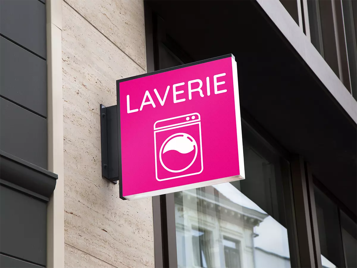 Mockup du logo Simplifiez-vous Laverie